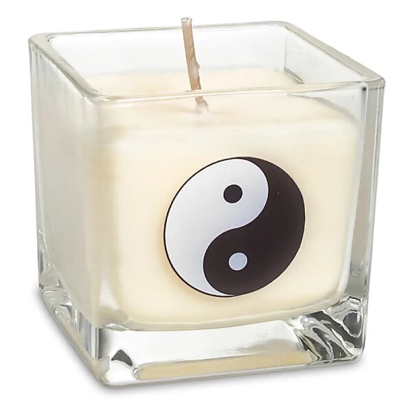 Ökologische Rapswachs-Duftkerze Yin Yang  -- ±260g; 6x6x6 cm