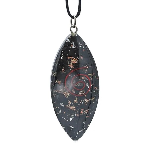 Orgonit Anhänger oval Shungit -- 5 cm