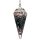 Orgonitpendel Granat mit Facette spitz -- 11 g; 4 cm