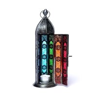Orientalischer Kerzenhalter 7 Chakren -- 8.5x30 cm