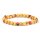 Palo Santo Armband mit Huayruro Perlen elastisch -- 0.6 cm