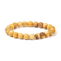 Palo Santo Armband runde Perlen M elastisch -- 0.8 cm