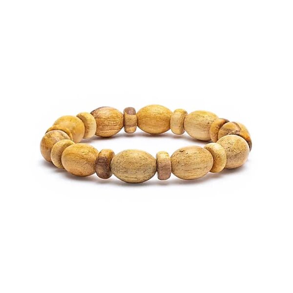 Palo Santo elastisches Armband, oval- und donutform --  ±1 cm
