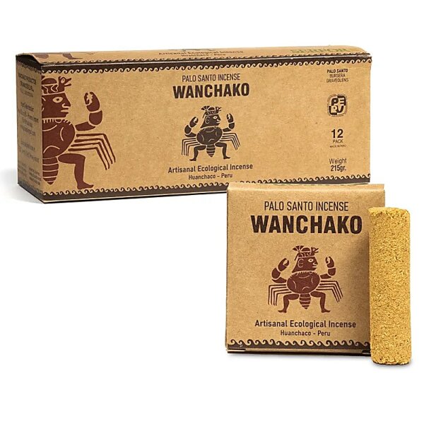 Palo Santo Wanchako Weihrauch-Röllchen 12 Packungen -- 12x16 g