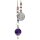 Pendel Amethyst mit Kette Blume des Lebens -- 20 g