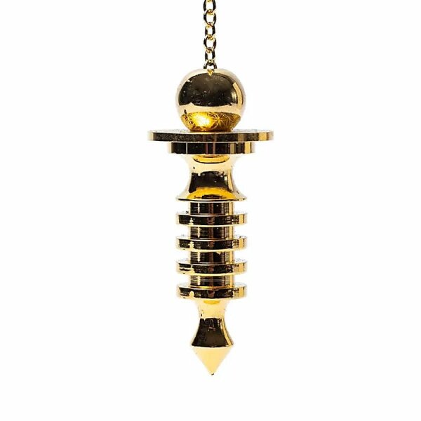 Pendel Messing vergoldet Blume des Lebens -- 5cm