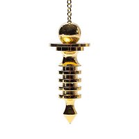 Pendel Messing vergoldet Blume des Lebens -- 5cm