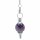 Pendel polierter Amethyst &amp; Metall -- 12 g; 3.5x1.7 cm