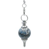Pendel polierter Lapislazuli & Metall -- 12 g;...