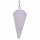 Pendel Rosenquarz mit Facette Spitze -- 3.5 cm