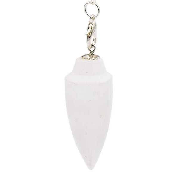 Pendel Selenit mit Facette spitz zulaufend -- 22 g; 4 cm