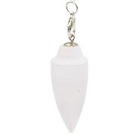 Pendel Selenit mit Facette spitz zulaufend -- 22 g; 4 cm