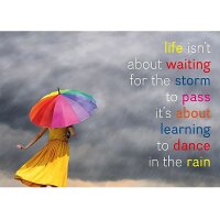 Postkarten Life isnt about waiting for -- 15x10.5 cm