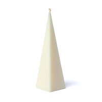 Pyramidenkerze off white unparfümiert -- 21x6cm