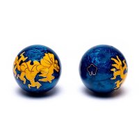Qi Gong Kugeln Gelber Drache -- 4 cm