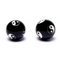 Qi Gong Kugeln Yin Yang schwarz -- 3.5 cm