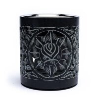 Rauchergefäß - Duftlampe Speckstein schwarz --...