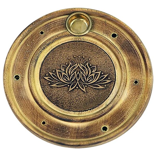 Räucherstäbchen- und Weihrauchkegelhalter Lotus -- 10 cm