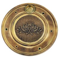 Räucherstäbchen- und Weihrauchkegelhalter Lotus...
