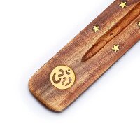 Räucherstäbchenhalter Holz OM -- 25 cm