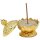 R&auml;ucherst&auml;bchenhalter Lotus goldfarbig -- 7.8x6.9x6.9 cm