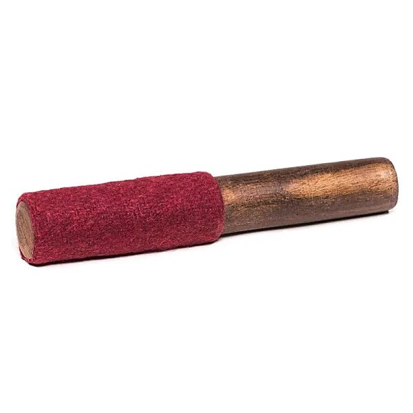 Reibeklöppel klein mit Filz --  ±75g; 13 cm