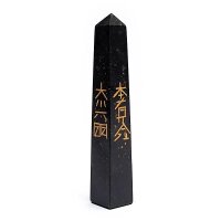 Reiki Obelisk schwarzer Tourmalin -- 7.5x10cm