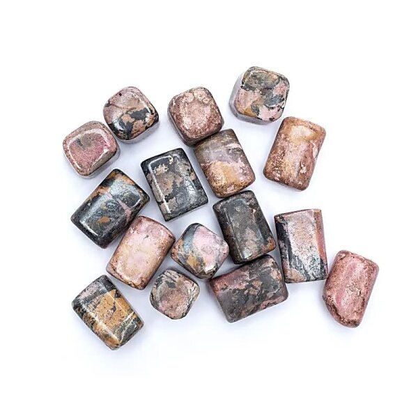 Rhodonit Trommelsteine A-Qualität -- ±500g; ±2-3cm