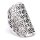 Ring Blume des Lebens Messing silberfarbig -- 3x2 cm