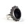 Ring mit schwarzem Turmalin -- 2cm