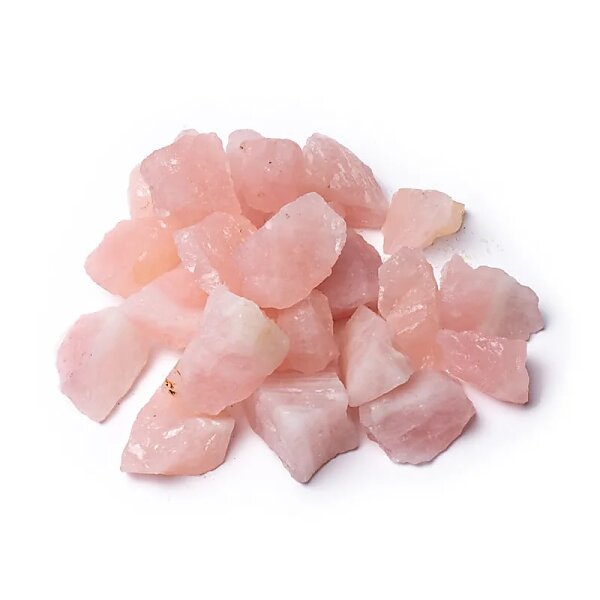 Rohe Rosenquarz Chips -- ±1-6cm; ±1000g