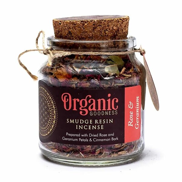 Rose & Geranium Smudge Weihrauchharz -- 25g