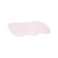 Rosenquarz Gua Sha Massage Stein Welle -- 84g; 9cm