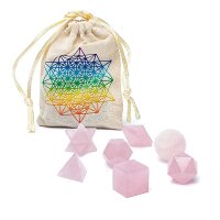 Rosenquarz Heilige Geometrie 7-teiliges Set --...
