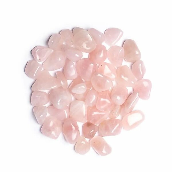 Rosenquarz Trommelsteine A Qualität -- ±1000g; ±2-5cm