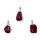 Roter Jaspis Edelsteinanh&auml;nger mit gebohrtem Stift --&plusmn;2-3 cm