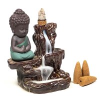 Rückfluss Wasserfall Weihrauchbrenner Kleiner Buddha...