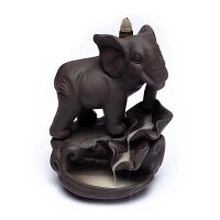 Rückfluss Weihrauchbrenner Elefant -- 12x9x17 cm