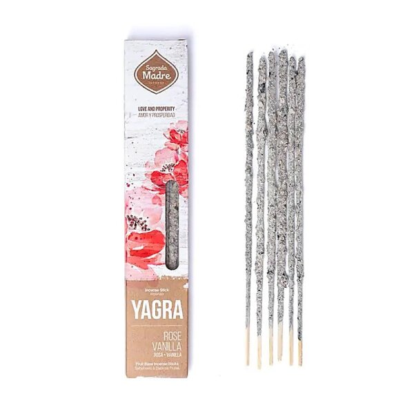 Sagra Madre Yagra Räucherwerk Rosen & Vanille ±20g