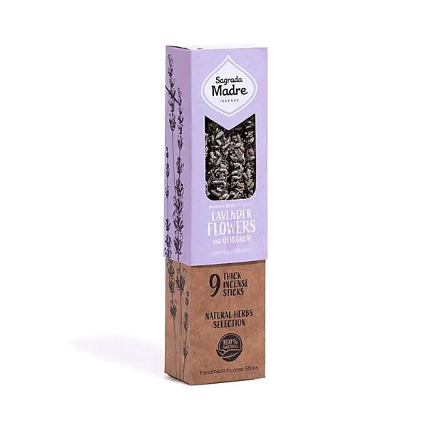 Sagrada Madre pflanzlicher Räucherwerk Lavendel Olibanum -- 38g