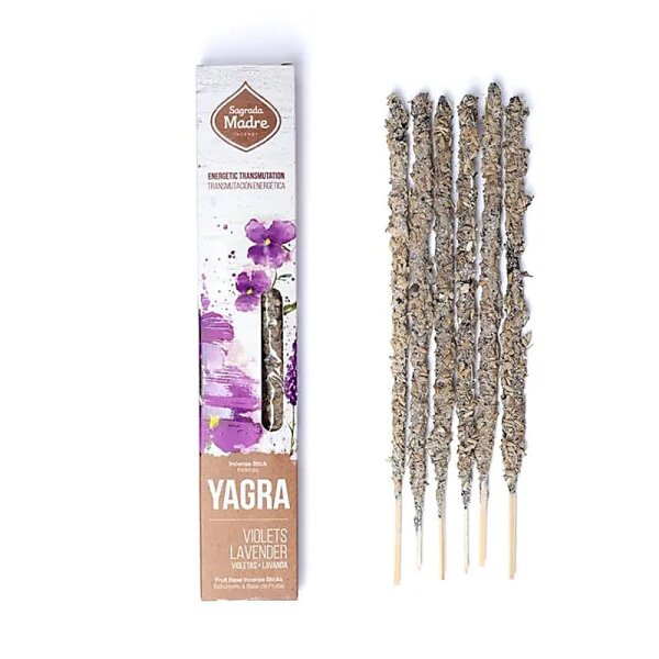 Sagrada Madre Yagra Räucherwerk Veilchen & Rosen -- ±20g