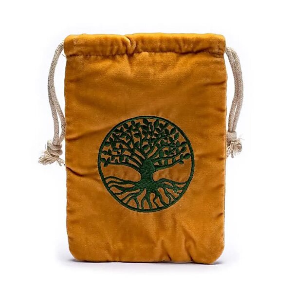 Samt Tasche mit Lebensbaum -- 19x13cm