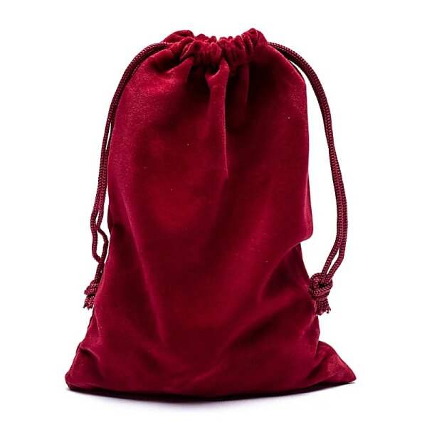 Samt-Geschenktasche bordeaux M -- 13x18cm