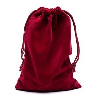 Samt-Geschenktasche bordeaux M -- 13x18cm