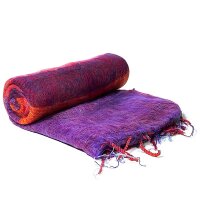 Schal für die Meditation Violett mit Streifen --...