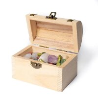 Schatzkistchen mit 200g Trommelsteinen -- 200 g;...