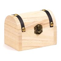 Schatzkiste aus Holz -- 9.5x7.5x6.5cm