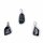 Schneeflocken Obsidian Edelsteinanh&auml;nger &Ouml;se eingesteckt-- &plusmn;1-2.5 cm