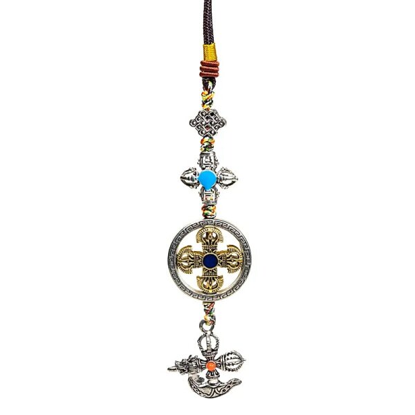 Schutzanhänger doppelter Dorje mit Kartika -- 20 cm; 24 g
