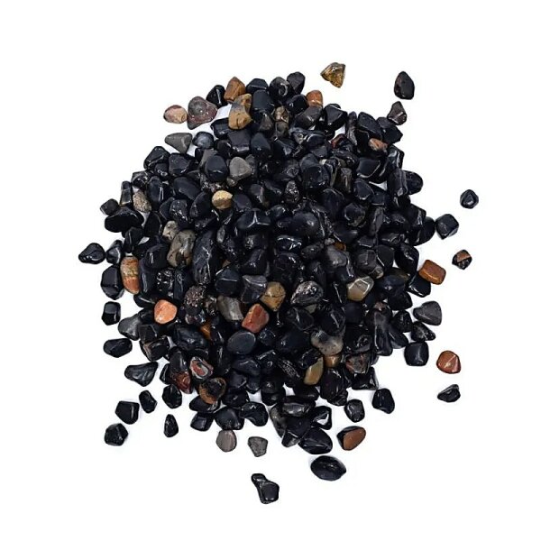 Schwarzer Onyx Trommelsteine A/B-Qualität -- ±800 g; ±0,5-2,5 cm